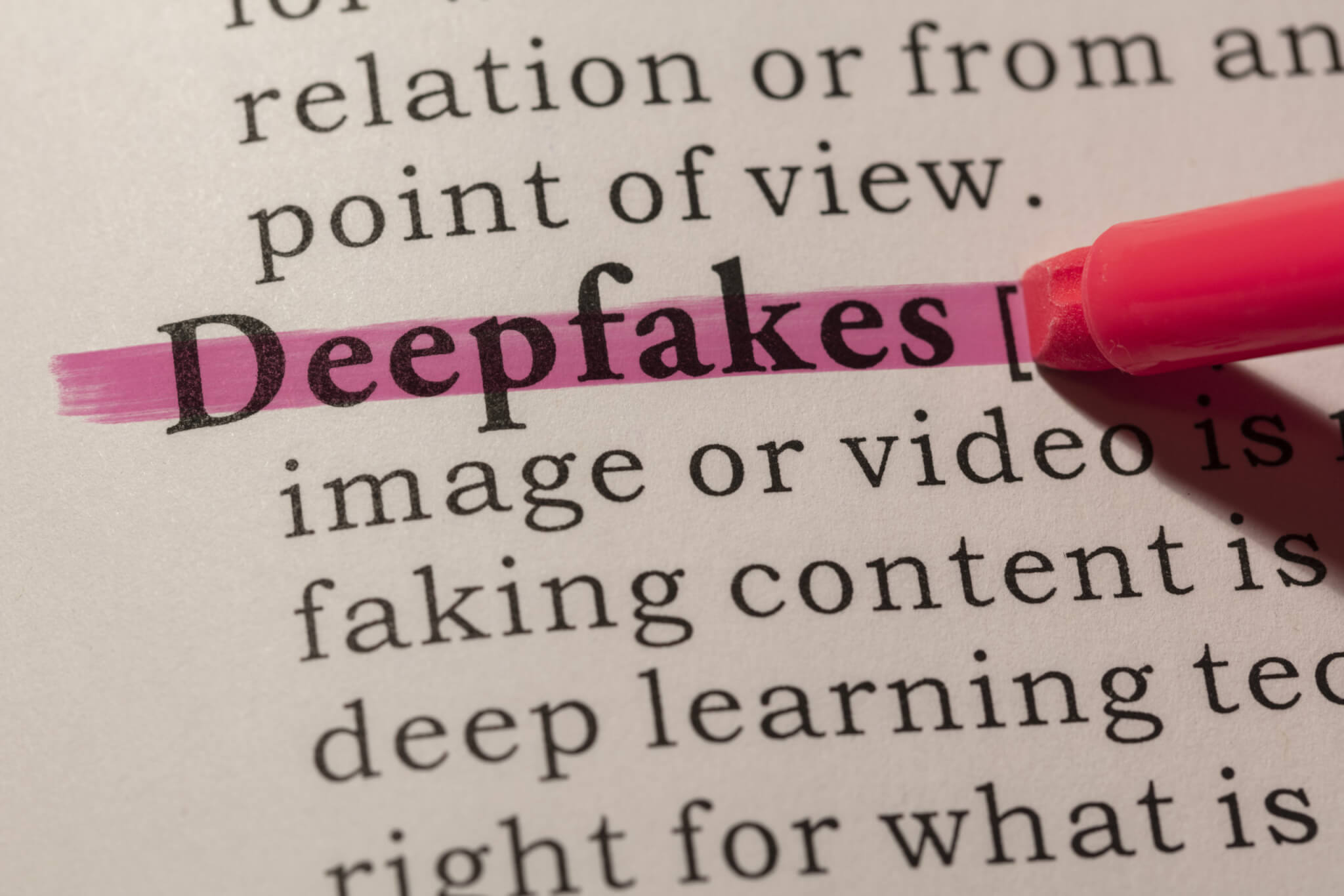 Deepfakes in dictionary