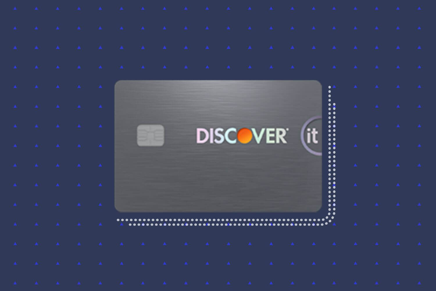 silver credit card on dark blue background