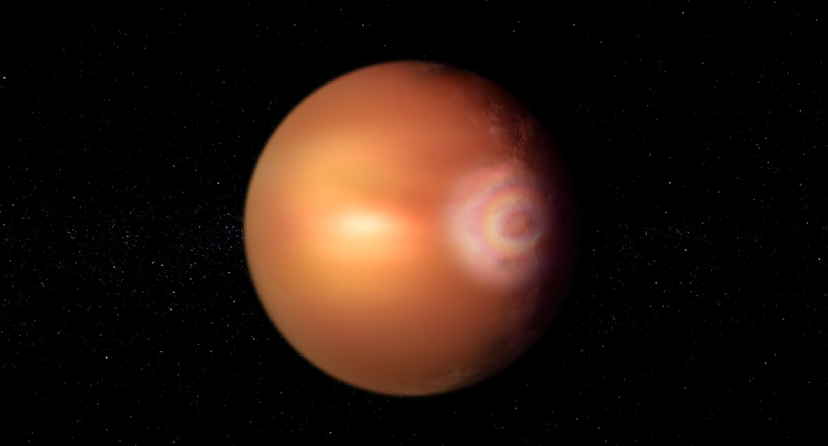 Artist impression of glory on exoplanet WASP-76b