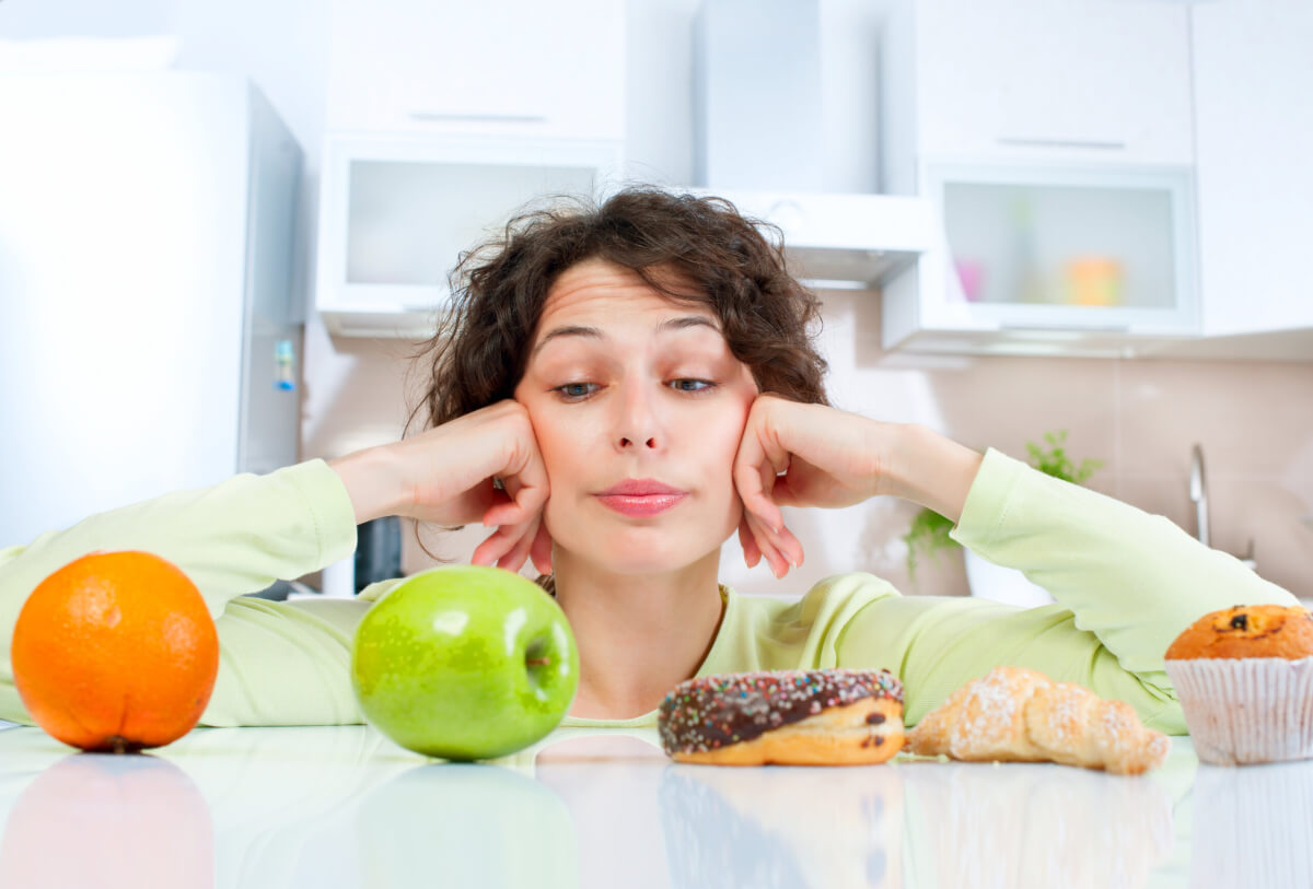 Cutting calories: Woman decides between fruit or sugary sweets