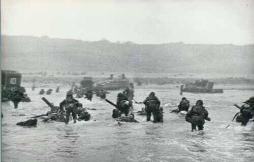 Normandy beaches on D-Day