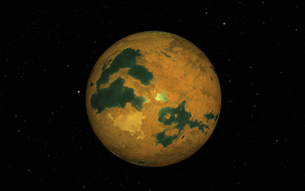 Artist's concept of a previously proposed possible planet, HD 26965 b – often compared to the fictional "Vulcan" in the Star Trek universe.